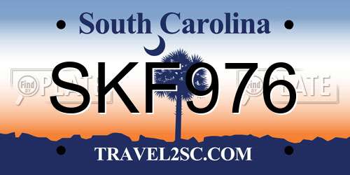 SKF976 South Carolina License Plate