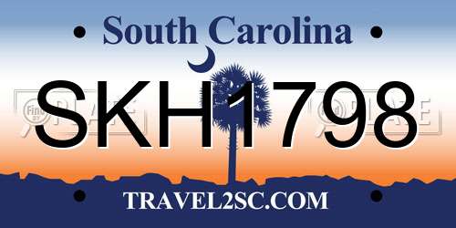 SKH1798 South Carolina License Plate
