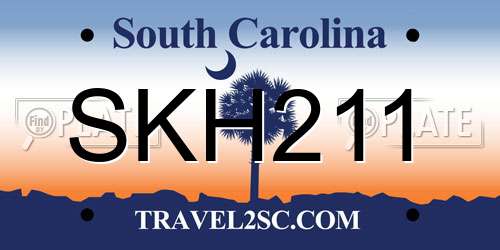 SKH211 South Carolina License Plate
