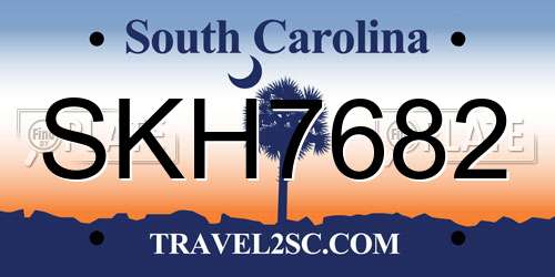 SKH7682 South Carolina License Plate