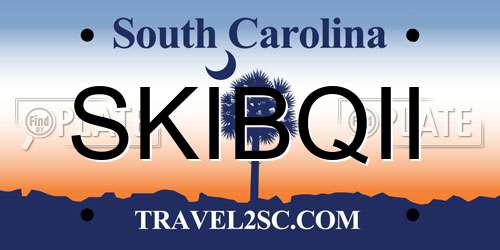 SKIBQII South Carolina License Plate