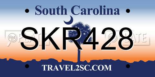 SKR428 South Carolina License Plate