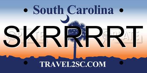 SKRRRRT South Carolina License Plate