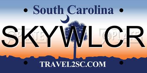 SKYWLCR South Carolina License Plate