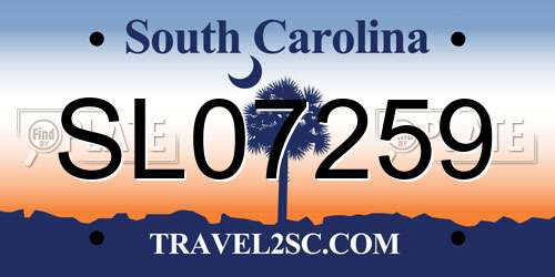 SL07259 South Carolina License Plate