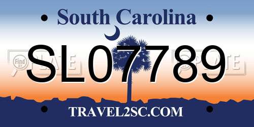 SL07789 South Carolina License Plate