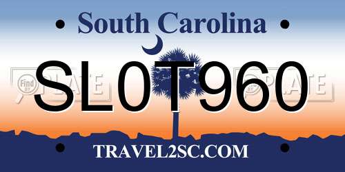 SL0T960 South Carolina License Plate