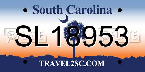 SL18953 South Carolina License Plate