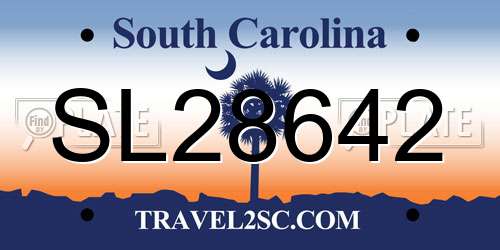 SL28642 South Carolina License Plate