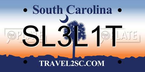 SL3L1T South Carolina License Plate