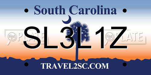 SL3L1Z South Carolina License Plate