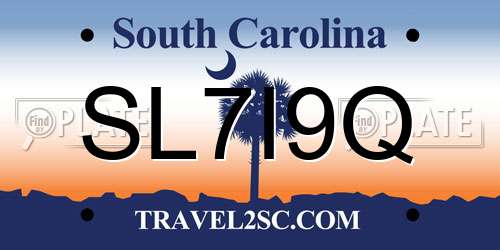 SL7I9Q South Carolina License Plate