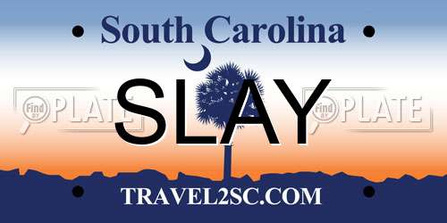 SLAY South Carolina License Plate