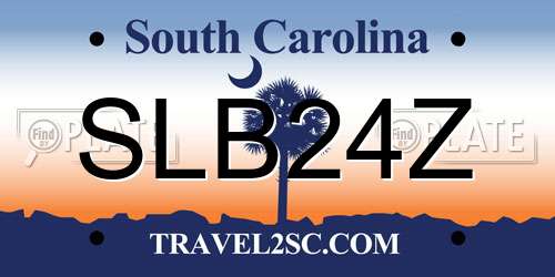SLB24Z South Carolina License Plate
