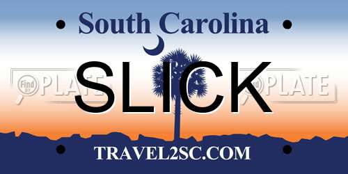 SLICK South Carolina License Plate