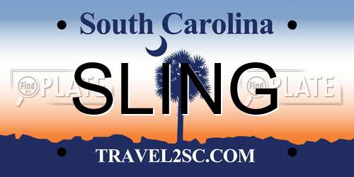 SLING South Carolina License Plate