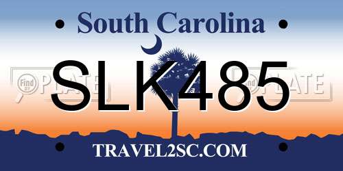 SLK485 South Carolina License Plate
