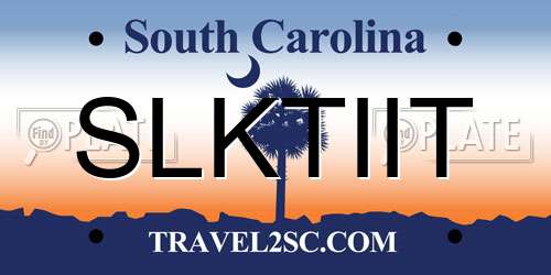 SLKTIIT South Carolina License Plate