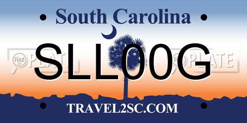 SLL00G South Carolina License Plate