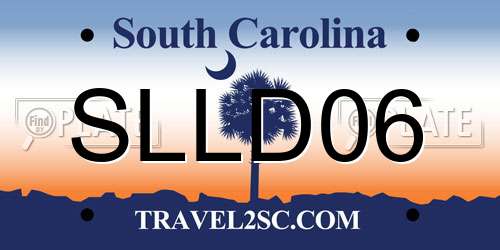 SLLD06 South Carolina License Plate