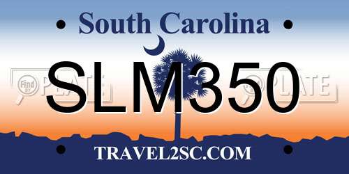 SLM350 South Carolina License Plate