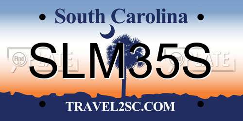 SLM35S South Carolina License Plate