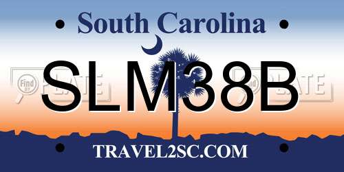 SLM38B South Carolina License Plate