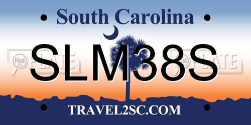 SLM38S South Carolina License Plate