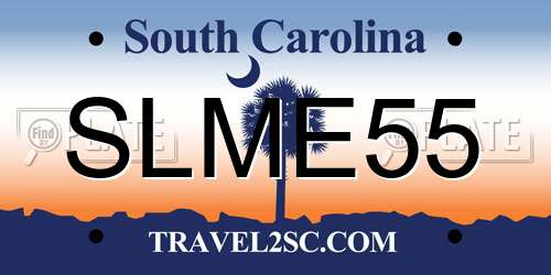 SLME55 South Carolina License Plate