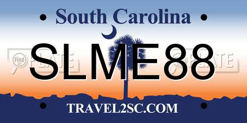 SLME88 South Carolina License Plate