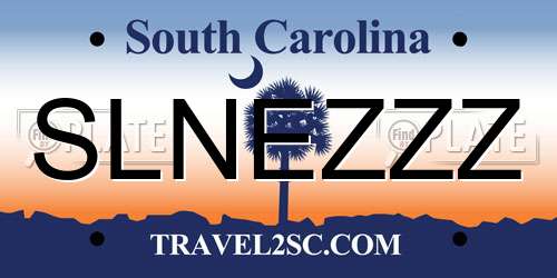 SLNEZZZ South Carolina License Plate