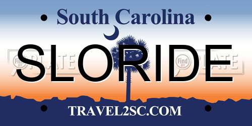 SLORIDE South Carolina License Plate