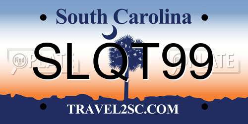 SLQT99 South Carolina License Plate