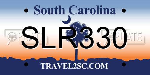 SLR330 South Carolina License Plate