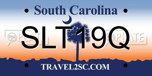 SLT19Q South Carolina License Plate