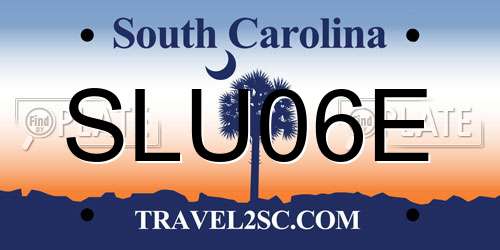 SLU06E South Carolina License Plate