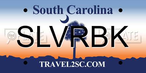 SLVRBK South Carolina License Plate