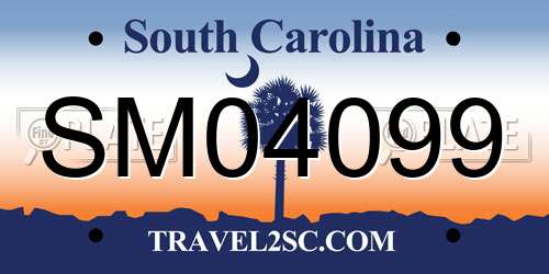 SM04099 South Carolina License Plate