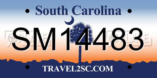 SM14483 South Carolina License Plate