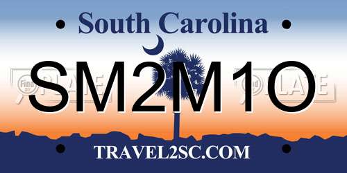 SM2M1O South Carolina License Plate