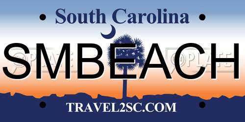 SMBEACH South Carolina License Plate