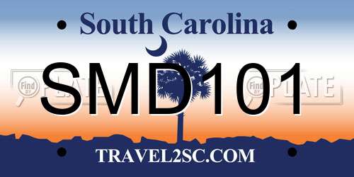 SMD101 South Carolina License Plate