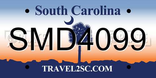 SMD4099 South Carolina License Plate