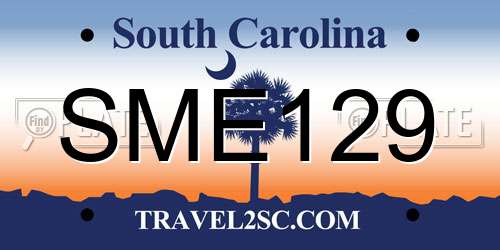 SME129 South Carolina License Plate