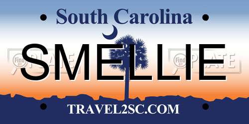 SMELLIE South Carolina License Plate