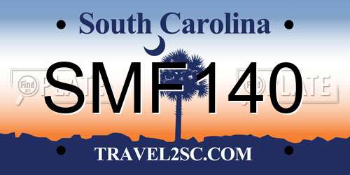 SMF140 South Carolina License Plate