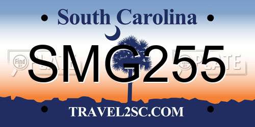 SMG255 South Carolina License Plate