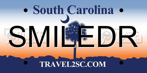 SMILEDR South Carolina License Plate