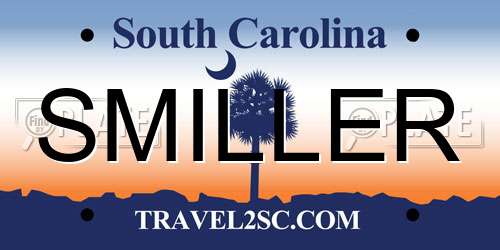 SMILLER South Carolina License Plate