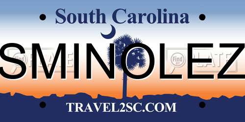 SMINOLEZ South Carolina License Plate